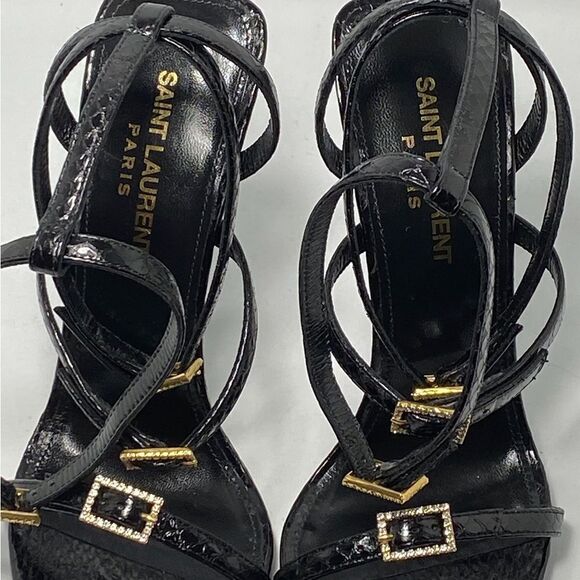 Saint Laurent Nuit Sandals In Lacquered Ayers size 37 - Picture 10 of 13